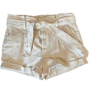 Express White Paper Bag Shorts Size 14